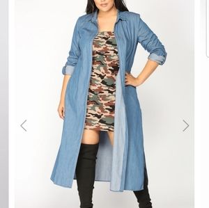 Duster Jacket Medium Wash